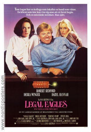 Legal Eagles 1986 poster Robert Redford Debra Winger Daryl Hannah Ivan Reitman