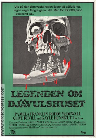 Legenden om djävulshuset 1973 poster Roddy McDowall