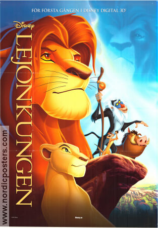 Lejonkungen 3D 1994 poster Matthew Broderick Roger Allers Animerat Katter 3-D