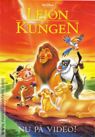 Lejonkungen 1994 poster Matthew Broderick Roger Allers Animerat Katter