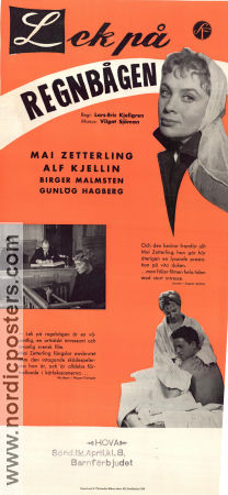 Lek på regnbågen 1958 poster Mai Zetterling Alf Kjellin Lars-Eric Kjellgren Text: Vilgot Sjöman
