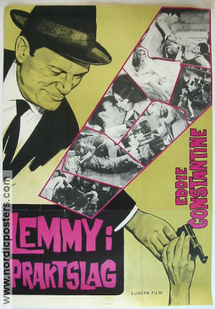 Lemmy i praktslag 1963 poster Eddie Constantine Gaia Germani Christiane Minazzoli Bernard Borderie