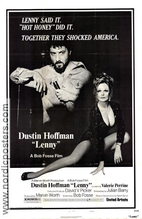 Lenny 1974 poster Dustin Hoffman Valerie Perrine Bob Fosse Hitta mer: Lenny Bruce