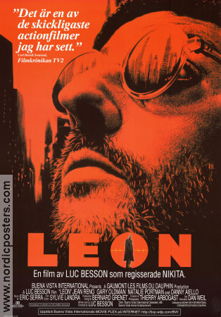 Léon 1994 poster Jean Reno Natalie Portman Gary Oldman Luc Besson Glasögon