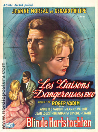 Les liasons dangereuses 1960 1959 poster Jeanne Moreau Roger Vadim