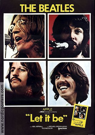 Let It Be 1970 poster Beatles Rock och pop