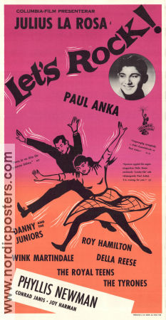 Let´s Rock 1958 poster Paul Anka Danny and the Juniors Rock och pop Dans