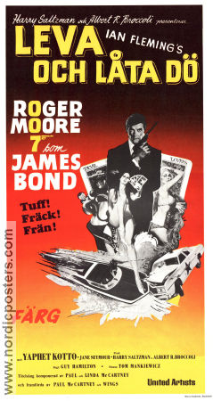 Leva och låta dö 1973 poster Roger Moore Jane Seymour Yaphet Kotto Guy Hamilton