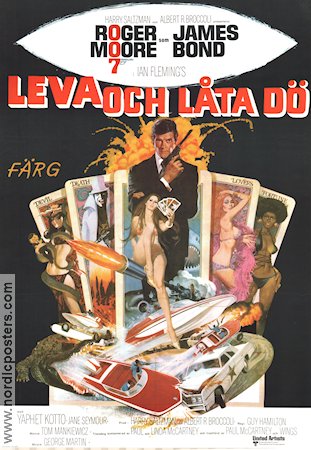 Leva och låta dö 1973 poster Roger Moore Jane Seymour Yaphet Kotto Guy Hamilton Gambling