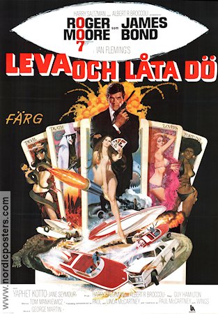 Leva och låta dö 1973 poster Roger Moore Jane Seymour Yaphet Kotto Guy Hamilton Gambling