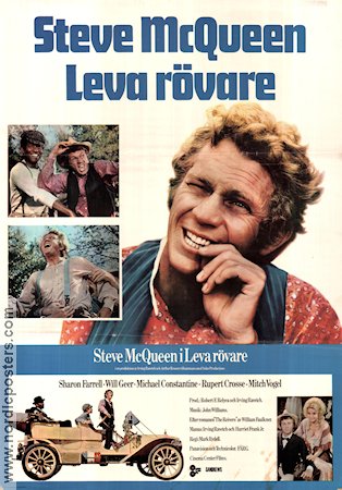 Leva rövare 1969 poster Steve McQueen Sharon Farrell Ruth White Mark Rydell Bilar och racing