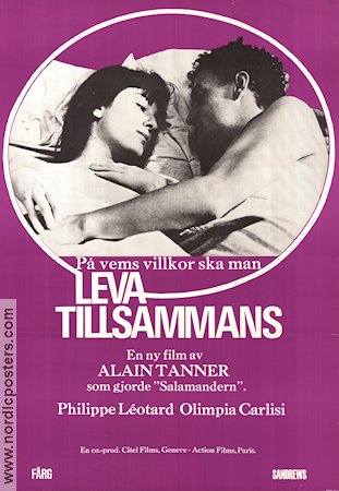 Leva tillsammans 1975 poster Philippe Léotard Olivia Carlisi Alain Tanner