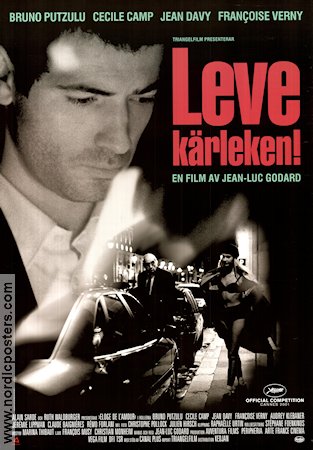 Leve kärleken 2001 poster Bruno Putzulu Cécile Camp Jean-Luc Godard