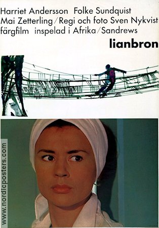 Lianbron 1965 poster Harriet Andersson Jack Fjeldstad Jean-Jacques Hilaire Sven Nykvist Hitta mer: Africa Broar