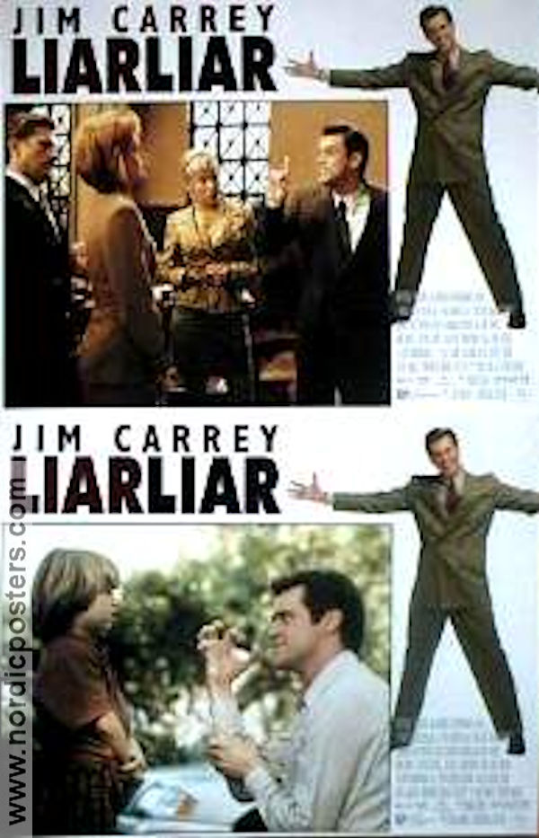 Liar Liar 1997 lobbykort Jim Carrey Maura Tierney Amanda Donohoe Tom Shadyac