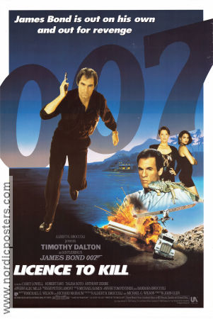 Licence to Kill 1989 poster Timothy Dalton Robert Davi Carey Lowell John Glen Berg