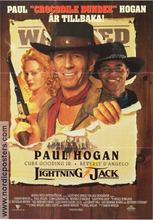 Lightning Jack 1994 poster Paul Hogan Cuba Gooding Jr Beverly D´Angelo Simon Wincer