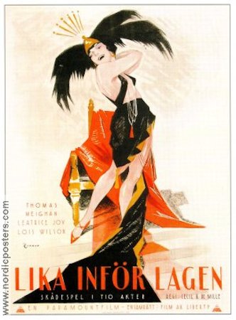 Lika inför lagen 1922 poster Thomas Meighan Leatrice Joy