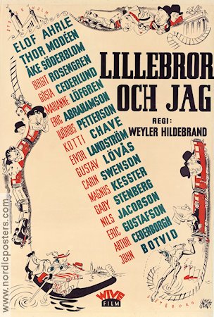 Lillebror och jag 1940 poster Elof Ahrle