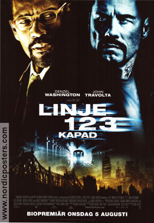 Linje 123 kapad 2009 poster Denzel Washington John Travolta Tony Scott Tåg