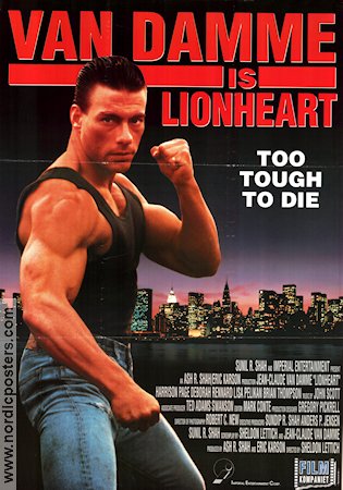 Lionheart 1990 poster Jean-Claude Van Damme Sheldon Lettich