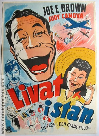 Livat i stan 1942 poster Joe E Brown Judy Canova Eddie Foy Jr Joseph Santley