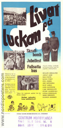 Livat på luckan 1951 poster Nils Poppe Adolf Jahr Erik Bullen Berglund Rune Redig