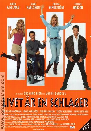 Livet är en schlager 2000 poster Helena Bergström Björn Kjellman Thomas Hanzon Susanne Bier Text: Jonas Gardell