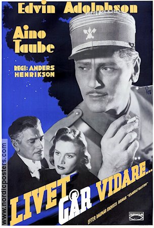 Livet går vidare 1941 poster Edvin Adolphson Aino Taube Hasse Ekman