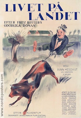 Livet på landet 1924 poster Ivan Hedqvist Text: Fritz Reuter