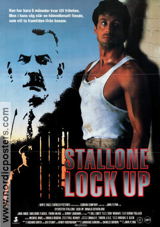 Lock Up 1989 poster Sylvester Stallone Donald Sutherland John Amos John Flynn