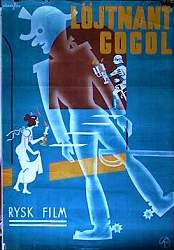 Löjtnant Gogol 1935 poster Alexandr Fajncimmer Ryssland