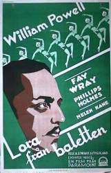 Lora från baletten 1929 poster William Powell Fay Wray Dans