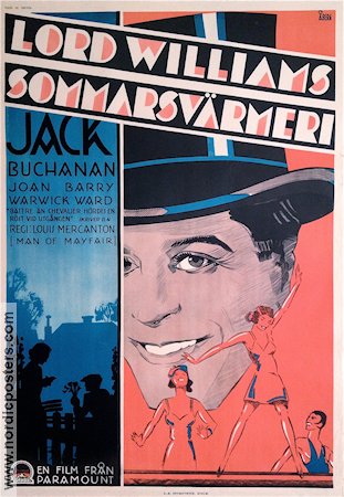 Lord Williams sommarsvärmeri 1931 poster Jack Buchanan