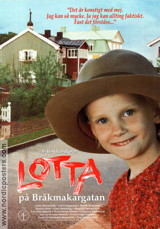 Lotta på Bråkmakargatan 1992 poster Grete Havnesköld Linn Gloppestad Martin Andersson Johanna Hald Text: Astrid Lindgren