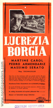 Lucrezia Borgia 1953 poster Martine Carol Christian-Jaque