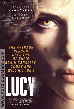 Lucy 2014 poster Scarlett Johansson Morgan Freeman Luc Besson