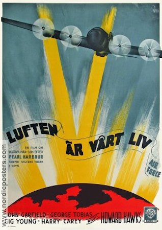 Luften är vårt liv 1944 poster John Garfield Howard Hawks Flyg