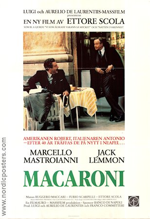 Macaroni 1985 poster Jack Lemmon Ettore Scola