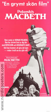 Macbeth 1971 poster Jon Finch Francesca Annis Martin Shaw Roman Polanski Text: William Shakespeare