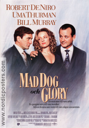 Mad Dog and Glory 1992 poster Robert De Niro Bill Murray Uma Thurman John McNaughton