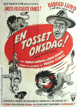 Mad Wednesday 1951 poster Harold Lloyd Preston Sturges