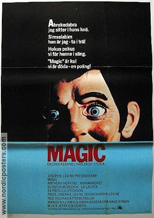 Magic 1979 poster Anthony Hopkins Ann-Margret Richard Attenborough
