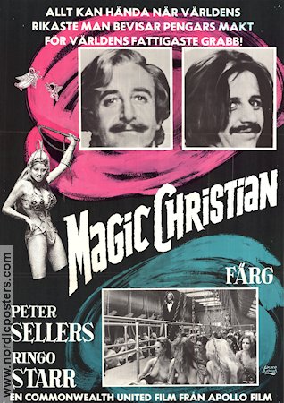 Magic Christian 1970 poster Ringo Starr Beatles Peter Sellers Kändisar