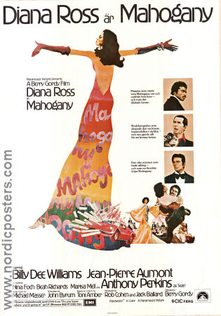 Mahogany 1975 poster Diana Ross Billy Dee Williams Anthony Perkins Berry Gordy Musikaler