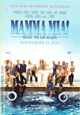 Mamma Mia! Here We Go Again 2018 poster Amanda Seyfried Andy Garcia Celia Imrie ABBA Ol Parker Musikaler