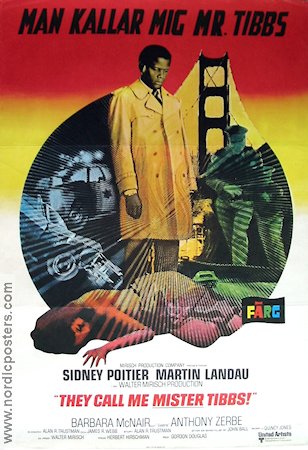 Man kallar mig Mr Tibbs 1970 poster Sidney Poitier Martin Landau Gordon Douglas Musik: Quincy Jones Broar