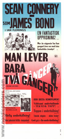 Man lever bara två gånger 1967 poster Sean Connery Akiko Wakabayashi Mie Hama Lewis Gilbert Agenter