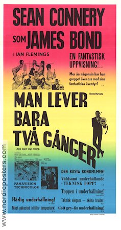 Man lever bara två gånger 1967 poster Sean Connery Akiko Wakabayashi Mie Hama Lewis Gilbert Agenter