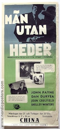 Män utan heder 1948 poster John Payne